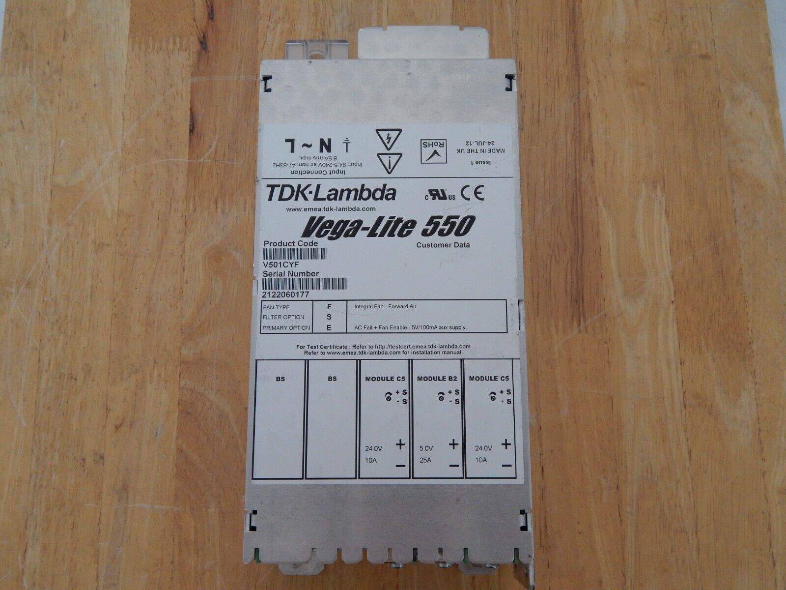 TDK-LAMBDA Vega-Lite 550 V501CYF Power Supply, NEW, 3 in stock, USA TDK-LAMBDA Vega-Lite 550 V501CYF Power Supply, NEW, 3 in stock, USA